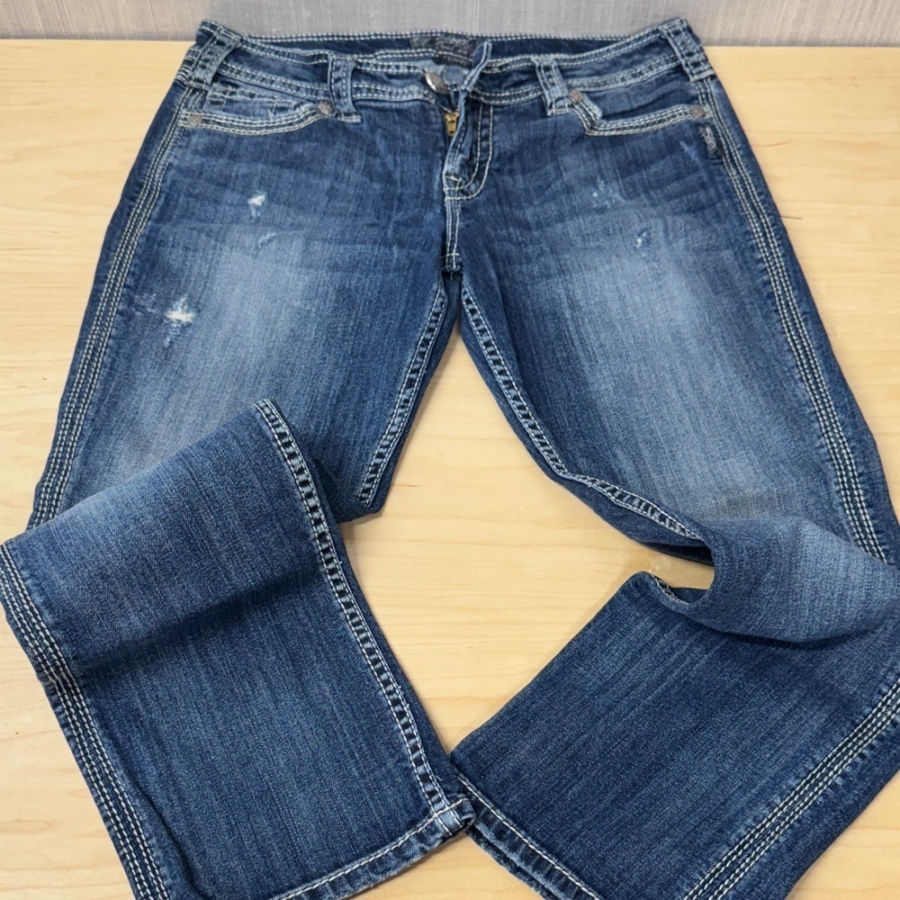 Silver Jeans twisted Capri crop denim women’s size 29
